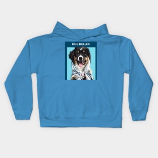 Hug Dealer (puppy in scarf) Kids Hoodie